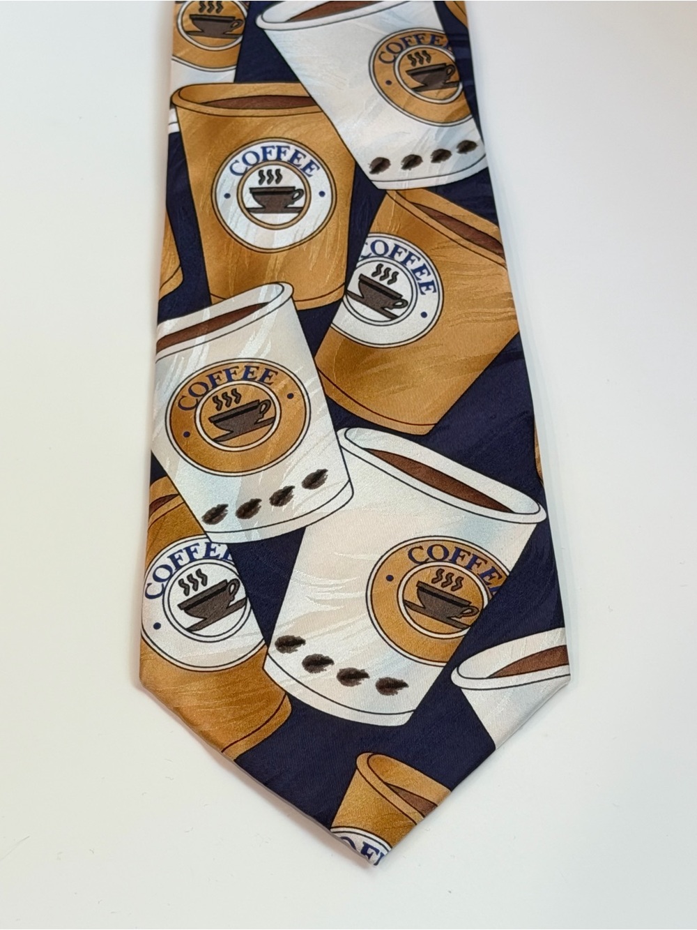 Keith Daniels Caffeine Explosion Coffee Cup Novelty Silk Necktie Coffee Lover